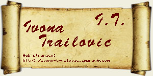 Ivona Trailović vizit kartica